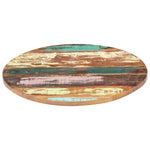 ZNTS Round Table Top 40 cm 25-27 mm Solid Reclaimed Wood 286036