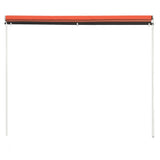 ZNTS Retractable Awning 300x150 cm Orange and Brown 145897