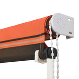 ZNTS Retractable Awning 300x150 cm Orange and Brown 145897