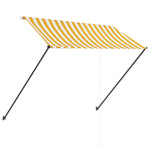 ZNTS Retractable Awning with LED 250x150 cm Yellow and White 145910