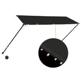 ZNTS Retractable Awning with LED 300x150 cm Anthracite 145918