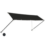ZNTS Retractable Awning with LED 400x150 cm Anthracite 145920
