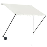 ZNTS Retractable Awning with LED 150x150 cm Cream 145922