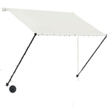 ZNTS Retractable Awning with LED 200x150 cm Cream 145923