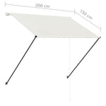 ZNTS Retractable Awning with LED 200x150 cm Cream 145923