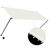 ZNTS Retractable Awning with LED 250x150 cm Cream 145924