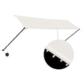 ZNTS Retractable Awning with LED 350x150 cm Cream 145926