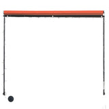 ZNTS Retractable Awning with LED 150x150 cm Orange and Brown 145929