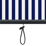 ZNTS Outdoor Roller Blind 140x250 cm Blue and White 145967