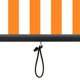 ZNTS Outdoor Roller Blind 140x250 cm White and Orange 145969