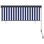 ZNTS Outdoor Roller Blind 160x250 cm Blue and White 145973