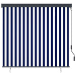 ZNTS Outdoor Roller Blind 170x250 cm Blue and White 145979