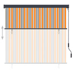 ZNTS Outdoor Roller Blind 170x250 cm Yellow and Blue 145980