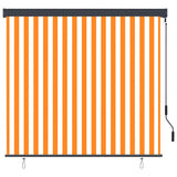 ZNTS Outdoor Roller Blind 170x250 cm White and Orange 145981