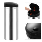 ZNTS Automatic Sensor Dustbin Garbage Bin 62 L Stainless Steel 51154