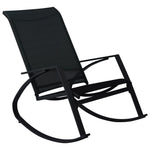 ZNTS Garden Rocking Chairs 2 pcs Textilene Black 48123