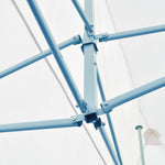 ZNTS Folding Pop-up Partytent with Sidewalls 3x6 m Steel White 48863