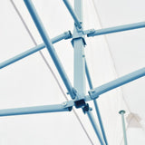 ZNTS Folding Pop-up Partytent with Sidewalls 3x6 m Steel White 48863