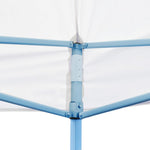 ZNTS Folding Pop-up Partytent with Sidewalls 3x6 m Steel White 48863