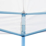 ZNTS Folding Pop-up Partytent with Sidewalls 3x6 m Steel White 48863