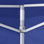 ZNTS Professional Folding Party Tent with 2 Sidewalls 2x2 m Steel Blue 48878