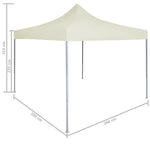 ZNTS Professional Folding Party Tent 2x2 m Steel Cream 48880