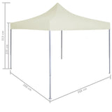 ZNTS Professional Folding Party Tent 2x2 m Steel Cream 48880