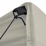 ZNTS Professional Folding Party Tent with 4 Sidewalls 2x2 m Steel Cream 48882