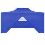 ZNTS Professional Folding Party Tent with 4 Sidewalls 3x4 m Steel Blue 48891