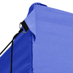ZNTS Professional Folding Party Tent with 4 Sidewalls 3x4 m Steel Blue 48891