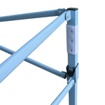 ZNTS Professional Folding Party Tent with 4 Sidewalls 3x4 m Steel Blue 48891