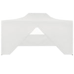 ZNTS Professional Folding Party Tent with 4 Sidewalls 3x4 m Steel White 48900