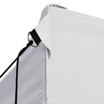 ZNTS Professional Folding Party Tent with 4 Sidewalls 3x4 m Steel White 48900