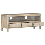 ZNTS TV Cabinet Grey 120x30x45 cm Solid Mango Wood 286298