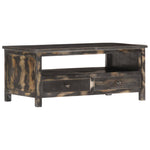 ZNTS Coffee Table Black 90x50x40 cm Solid Mango Wood 286301