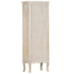 ZNTS Highboard Grey 45x30x130 cm Solid Mango Wood 286312