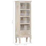 ZNTS Highboard Grey 45x30x130 cm Solid Mango Wood 286312
