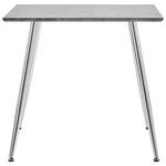 ZNTS Dining Table Concrete and Silver 80.5x80.5x73 cm MDF 248296