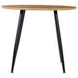 ZNTS Dining Table Oak and Black 90x73.5 cm MDF 248300