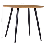 ZNTS Dining Table Oak and Black 90x73.5 cm MDF 248300