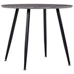 ZNTS Dining Table Concrete and Black 90x73.5 cm MDF 248303