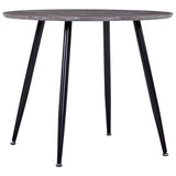 ZNTS Dining Table Concrete and Black 90x73.5 cm MDF 248303