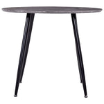 ZNTS Dining Table Concrete and Black 90x73.5 cm MDF 248303