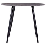 ZNTS Dining Table Concrete and Black 90x73.5 cm MDF 248303