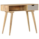 ZNTS Console Table 89x44x76 cm Solid Mango Wood 286178