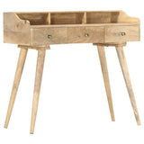ZNTS Secretary Desk 90x45x86 cm Solid Mango Wood 286184