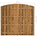 ZNTS Hit and Miss Fence Panel Pinewood 180x cm 49013