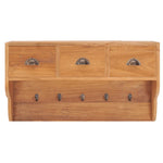 ZNTS Wall Mounted Coat Rack 80x25x45 cm Solid Teak Wood 287236