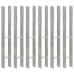 ZNTS Fence Anchors 6 pcs Silver 7x6x60 cm Galvanised Steel 145294