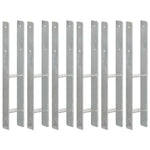 ZNTS Fence Anchors 6 pcs Silver 9x6x60 cm Galvanised Steel 145300